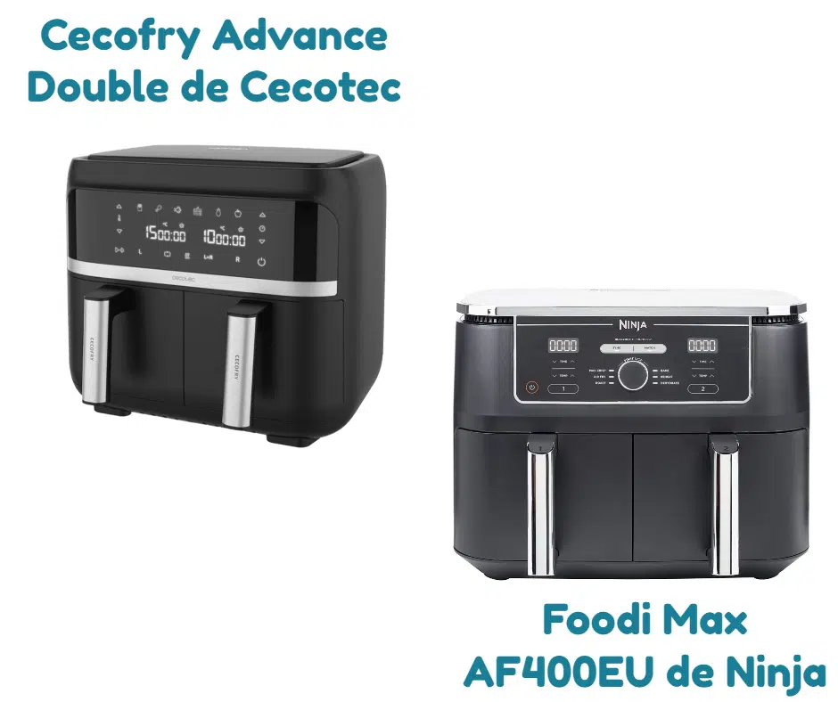 Cecofry Advance Double de Cecotec vs Foodi Max AF400EU de Ninja